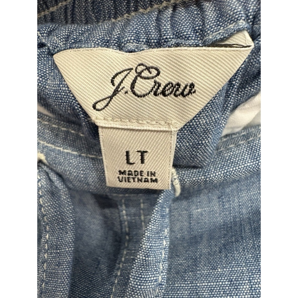 J. Crew 100% Cotton‎ Pull On Drawstring Pant Size L Tall Coastal Beachy Boho - Picture 3 of 4